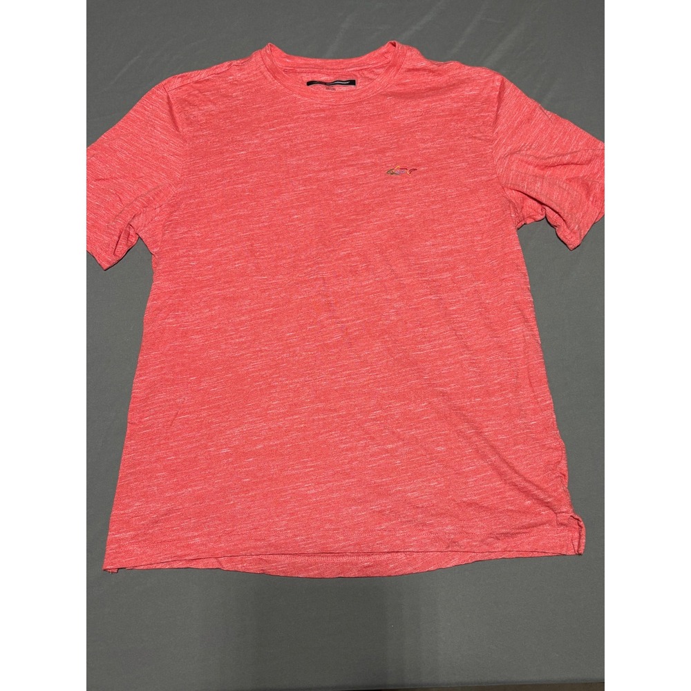 Greg Norman Mens Shark Logo Heathered T-Shirt Coral Red Medium